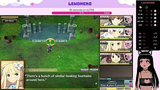 Vtuber LewdNeko Plays Evenicle Part 11 with Elf Dildo Fun.