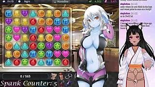Vtuber lewdneko plays huniepop part 1 with steamy spanking action. Anime gaming gets wild and chill!