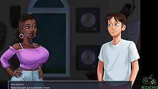 summertime saga ep 104 - professora riding cowgirl creampie on black tits animations, i mean boobs