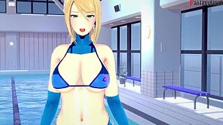 samus aran in bikini engages in intriguing sex scene 2 from metroid, full by fantasyking3