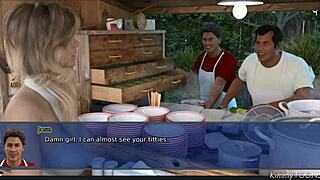 किमीटून्स में एक रंडी को दो हॉर्नी बूढ़े आदमियों ने बड़ी लंड से जोर से चोदा