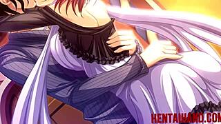 Busty redhead hentai babe rides you in missionary and cowgirl positions