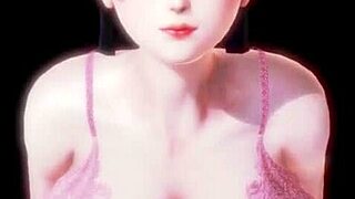 My fair masseuse gives creampie with oppai tits massage in Japanese game