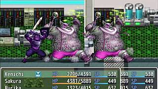 Finally reaching the enemy base end with Sakura Haruno and twins in NTR Police game.