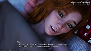 बिग बूब्स रेडहेड गर्लफ्रेंड हॉट टीन 18+ गेम रोमांस में