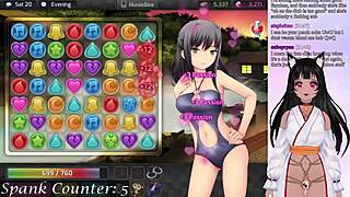 Vtuber lewdneko plays huniepop part 1 with steamy spanking action. Anime gaming gets wild and chill!