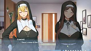 आई लव समर क्लोवर हारेम गेम Ep 19 क्यूट नन्स इन सेक्सी आउटफिट्स के साथ