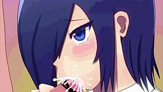 Tokyo Ghoul hentai compilation features wild slutty blowjob scenes