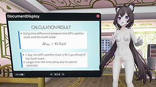 Naked VTuber Explains GPS Relativity in Wild Lecture