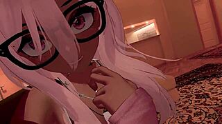 Oh yes, ride me like that, the cute nerd succubus girlfriend moans in this pov creampie cowgirl hentai roleplay.