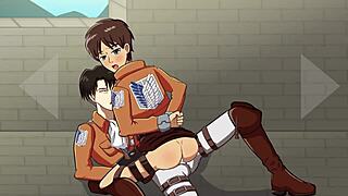 दो लड़के इस एनिमेटेड गेम सीन में इंटेंस एनल फकिंग करते हैं