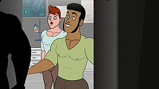 Cartoon gay action with a tough guy and his partner