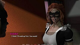 Redhead with big tits gives sloppy blowjob on balcony and squirts