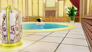 CM3D2 Hentai Scene with Iris Provoking Tamaki Before a Steamy Bath - Fireforce