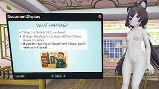 Naked VTuber Explains GPS Relativity in Wild Lecture