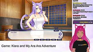 vtuber lewdneko teases oral blowjob and cum in kiaras ara ara adventure part 1