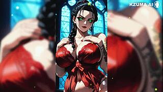 Bbw Gostosa e Safada Shows Off Her Curvy Hentai Body in Naughty AI-Generated Scenes.