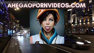 Ahegao sluts crave nut in car traffic relaxation with blonde costumes ASMR.