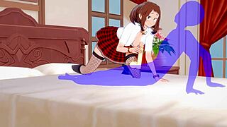 my hero academia hentai with uraraka in hardcore creampie action