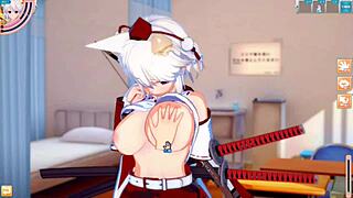 Dead or Alive 3D Cartoon Blowjob and Handjob with Big Tits Hentai Anime