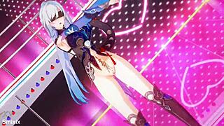 Fat jing liu from honkai star rail strips for big cock creampie sex and squirting dance in 3d hentai!