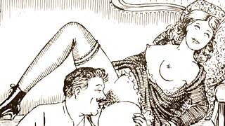 Vintage Erotic Drawings with Sensual Retro Charm