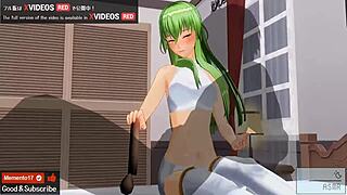 Uncensored Japanese Hentai Anime Features Sadistic C.C. in Code Geass with Bold ASMR Action
