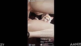 अहरी गैंगबैंग ग्रुप को ब्लैक कॉक से हेंटाई होल्स पाउंड करके आकर्षित करती है