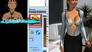 Dive into Up the Wazoo game featuring young 18+ office lady in sexy mature outfit with big tits action