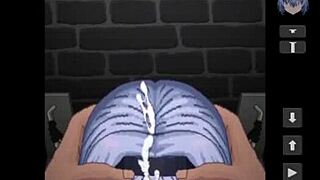 Ginko Sora dives into deepthroat blowjob gameplay in hentai. She takes facial cum all over in intense game scenes.