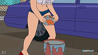 लोइस फ्रॉम फैमिली गाय मार्ज फ्रॉम सिम्पसंस के साथ टीम अप करती है। वे ग्रिफिंस बेब फ्रेंड्स के रूप में कार वॉश करती हैं।