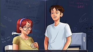 अरे जूडिथ, चलो बाथरूम में घुसकर क्विक हस्तमैथुन करते हैं, तुम्हारे बड़े स्तन और रेडहेड मिल्फ कर्व्स मुझे पागल कर रहे हैं