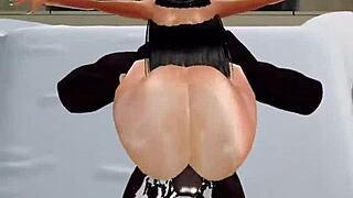 तीव्र 3डी एनीमेशन में गंद क्लैप करवाना विस्तृत मूवमेंट और कर्व्स के साथ