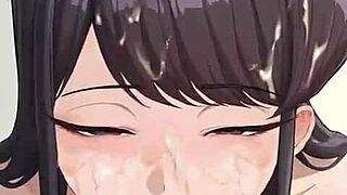 Hey, you wanna see Komi sucking that cock in anime blowjob action?
