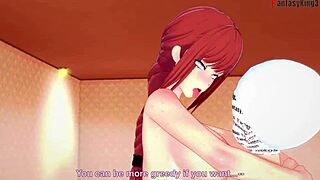 Makima takes big tits bondage fucking in see-through outfit during 3d cartoon pov manga scene