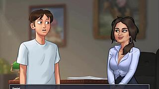 समरटाइम सागा में खूबसूरत रूसी औरत का बड़ा गंद बड़ा लंड से पाउंड होता है ऑफिस में