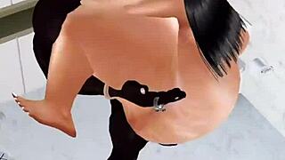 तीव्र 3डी एनीमेशन में गंद क्लैप करवाना विस्तृत मूवमेंट और कर्व्स के साथ