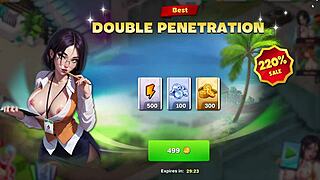 Maid servant with big tits gets wild in HornyVilla gameplay action