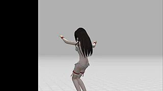 Cute anime girl performs a seductive striptease in this Naruto-inspired hentai manga animation