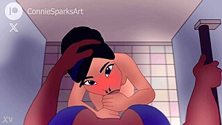 You want a sloppy deepthroat blowjob in the nightclub bathroom with futa?