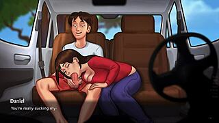 बड़ी छातियों वाली सौतेली माँ बड़ी लंड को गंदे तरीके से चूसती है