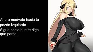 सिंथिया स्पैनिश में पोकेमोन रोलप्ले के साथ फेमडॉम जेओआई डिलीवर करती है, एनल फुटानारी जर्क ऑफ इंस्ट्रक्शंस पर फोकस।