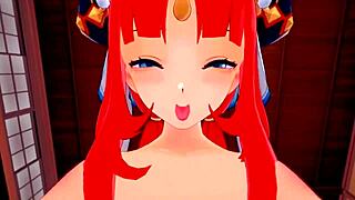 Nilou, your big tits bounce as Aether fucks you hard in Genshin Impact hentai.