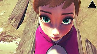 Honeyselect2 features Anna from Frozen in petite 18+ teen sucking big cock and pussy action uncensored in public.