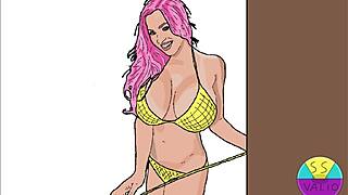 Compilation of cartoon big tits with fat bbw hentai anime boobs action!