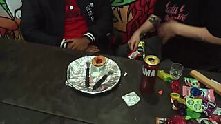 सभी flavors के condoms taste karte hue young 18+ massage scene mein