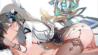 oh man this hentai with assfucking and tits is like totally wild y'know