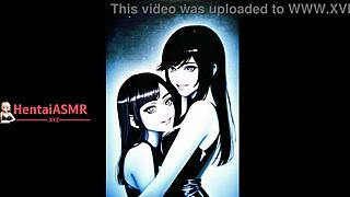 Detailed Hentai ASMR of Lesbian Lovers Kissing and Sucking with Licking Action