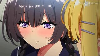 ब्लॉन्ड बड़ी टिट्स वाली क्रिमपाई पर मस्ती करती है। चुंबन से हेंटाई चुदाई शुरू।