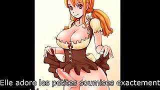 Hentai joi with Nami from One Piece explores futanari assplay and femdom assfucking in sissy jerk off instructions.